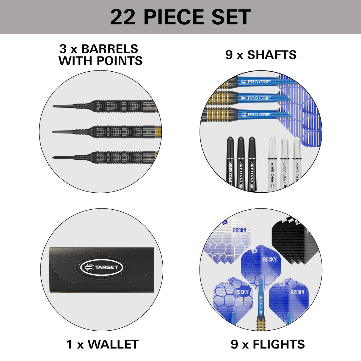 Target Josh Rock Darts - Soft Tip - Brass