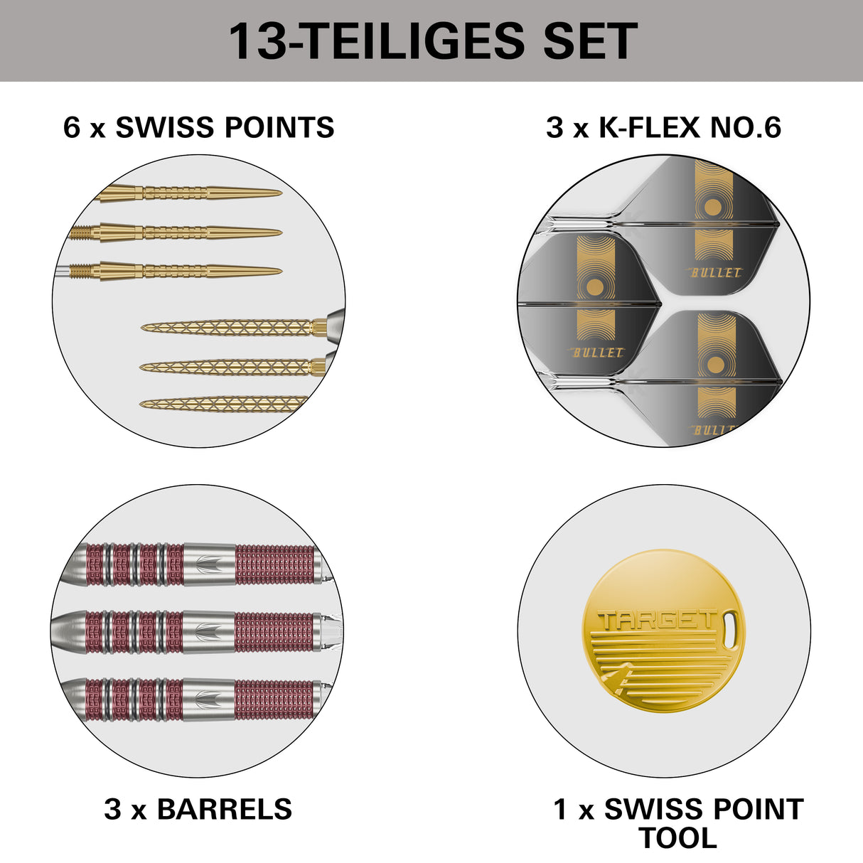 Target Stephen Bunting Darts - Steel Tip - 95% Tungsten - 95K