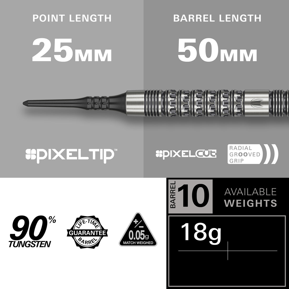 Target Redux Darts - Soft Tip - 90% Tungsten - 10