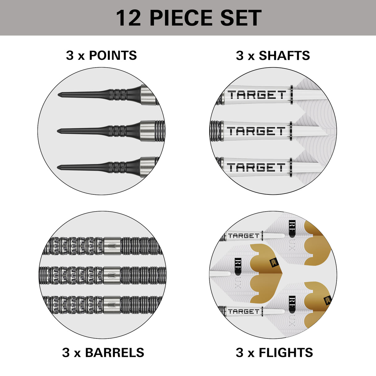Target Redux Darts - Soft Tip - 90% Tungsten - 10