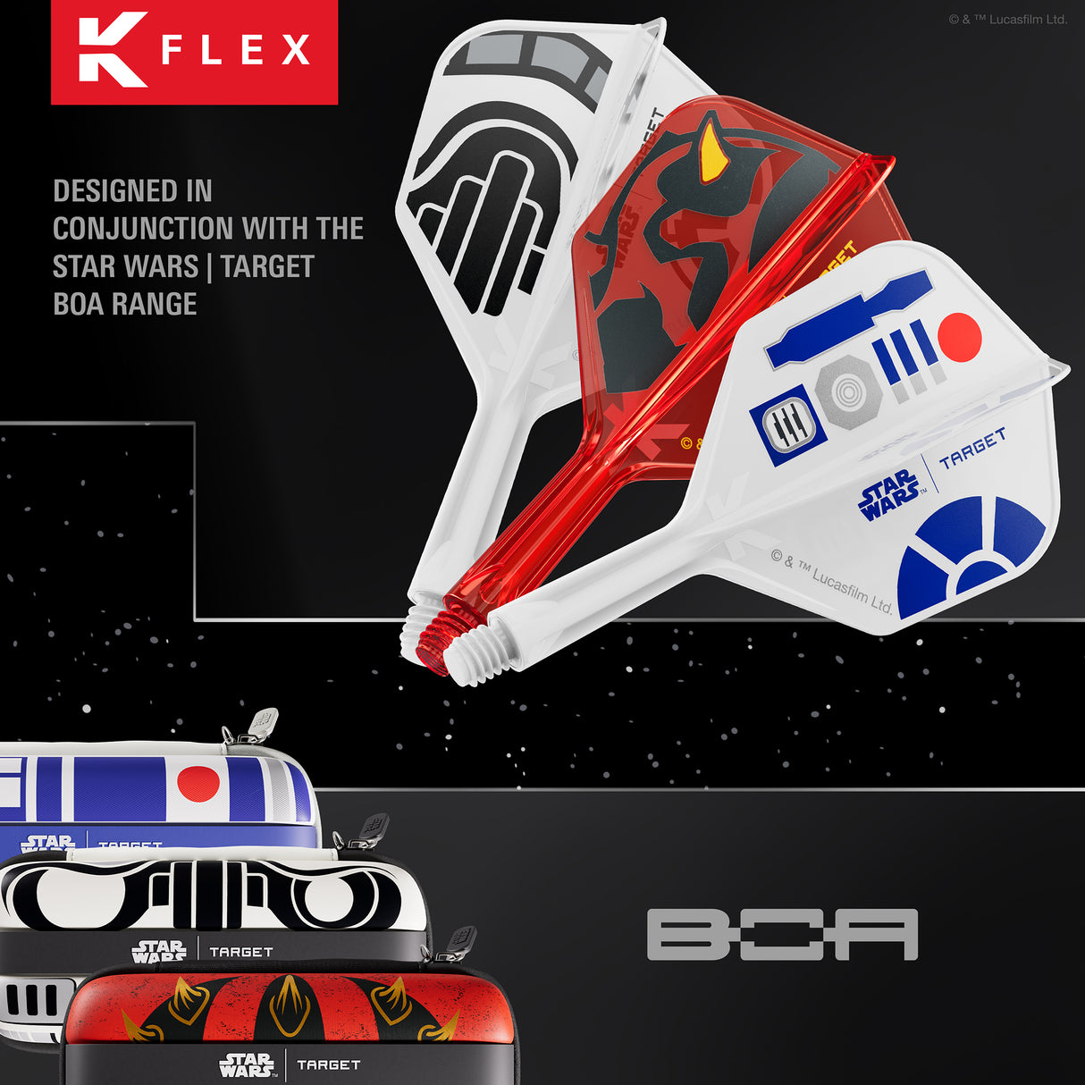 Target K-Flex Dart Flights - R2D2