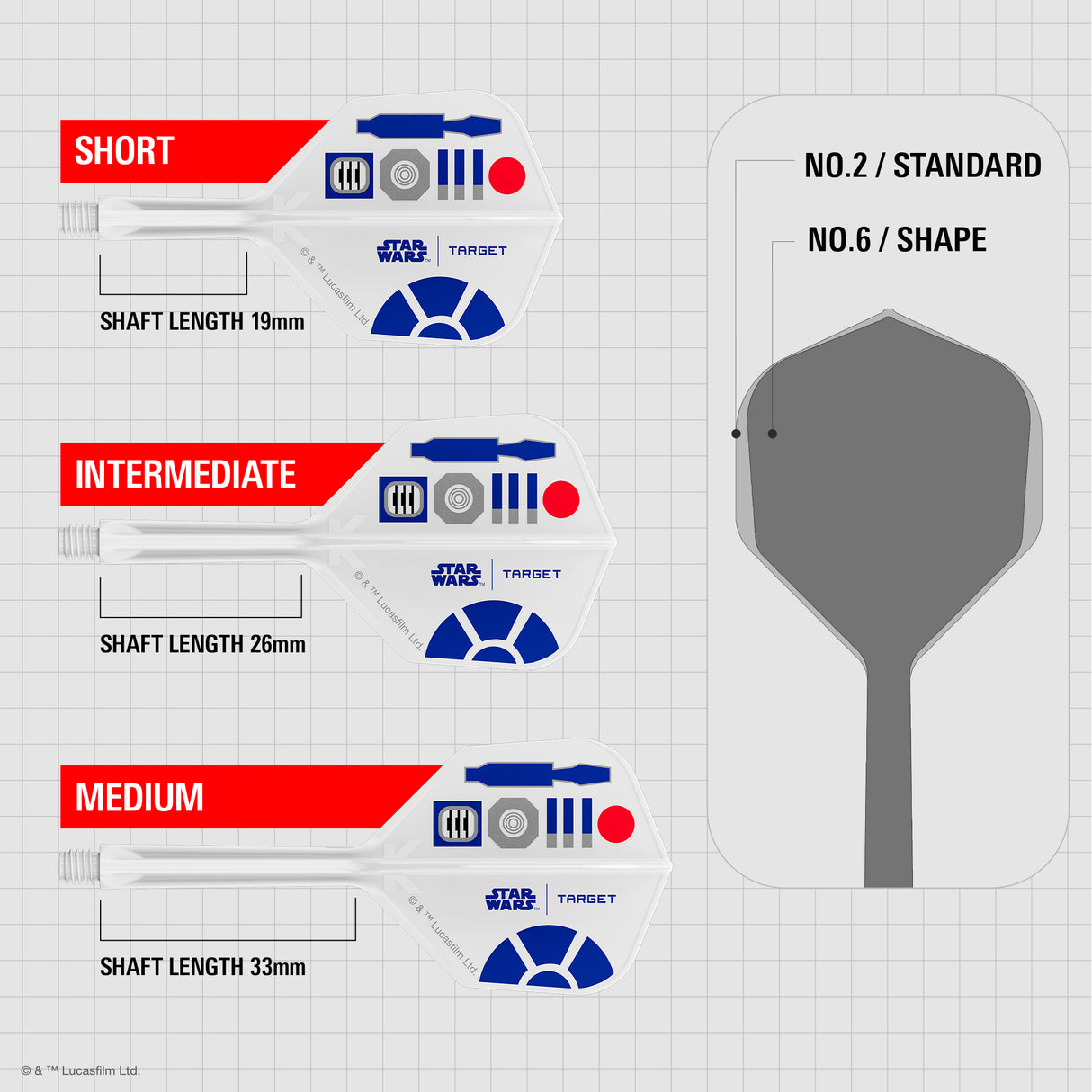 Target K-Flex Dart Flights - R2D2
