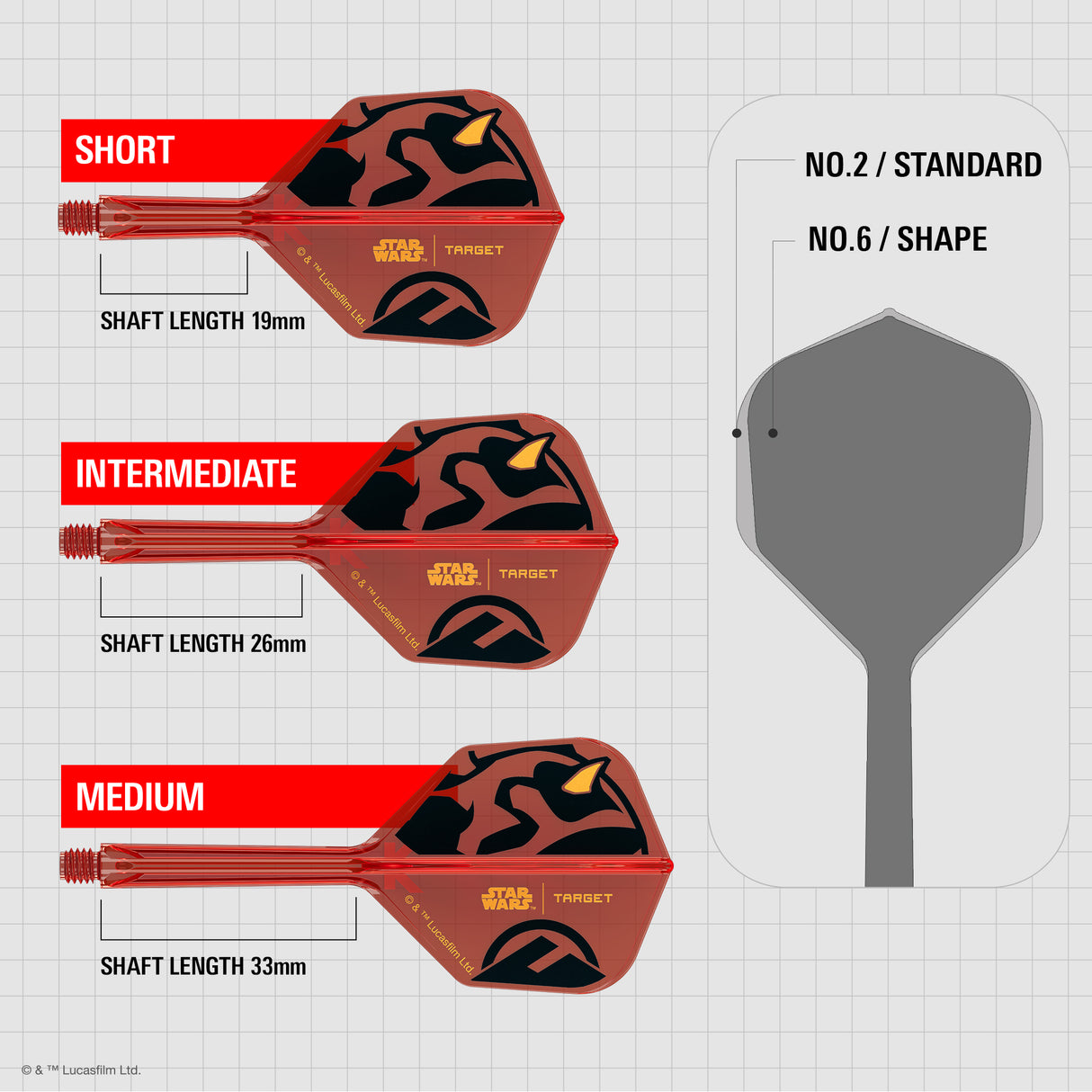 Target K-Flex Dart Flights - Darth Maul
