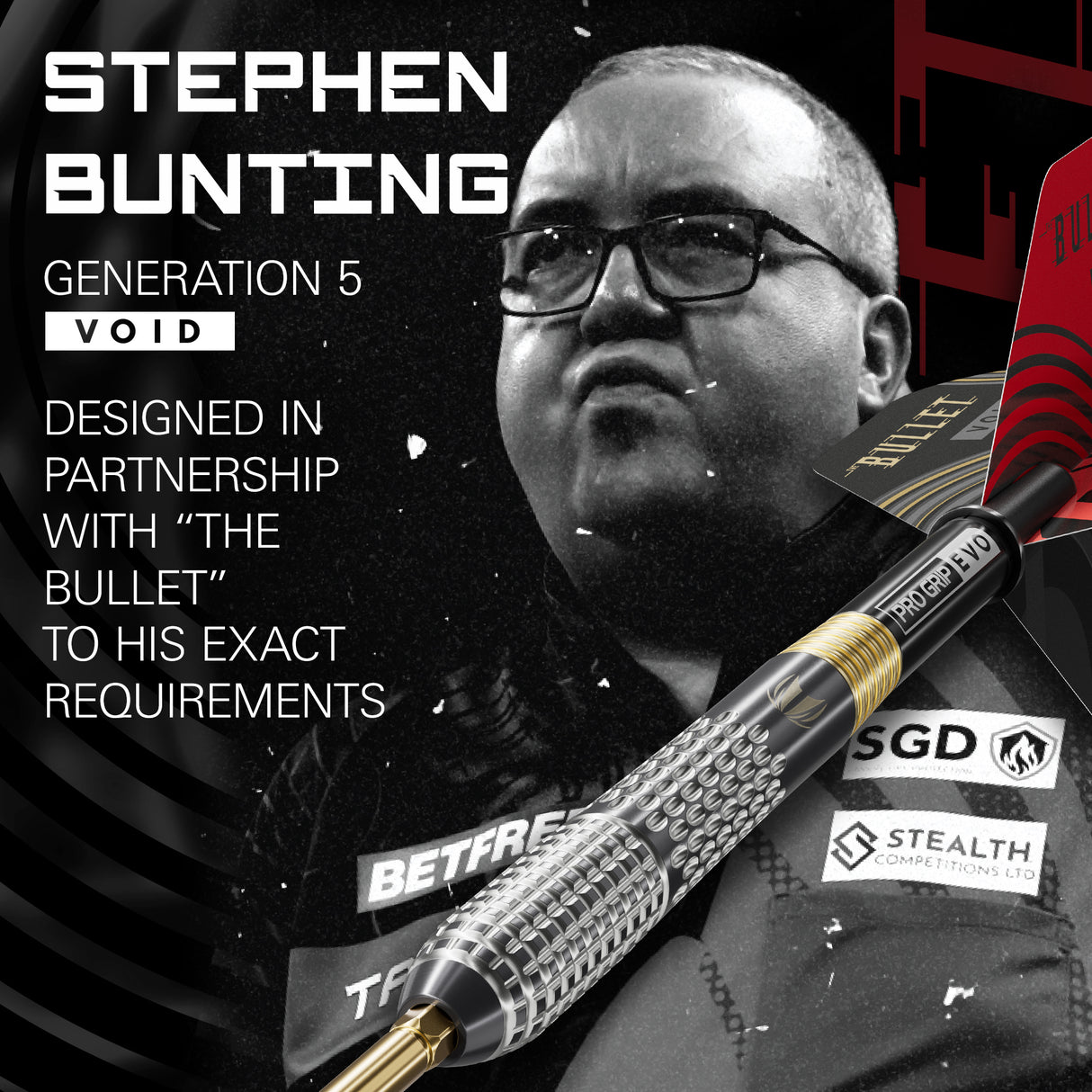 Target Stephen Bunting Darts - Steel Tip - 95% Tungsten - G5 Void