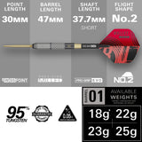 Target Stephen Bunting Darts - Steel Tip - 95% Tungsten - G5 Void