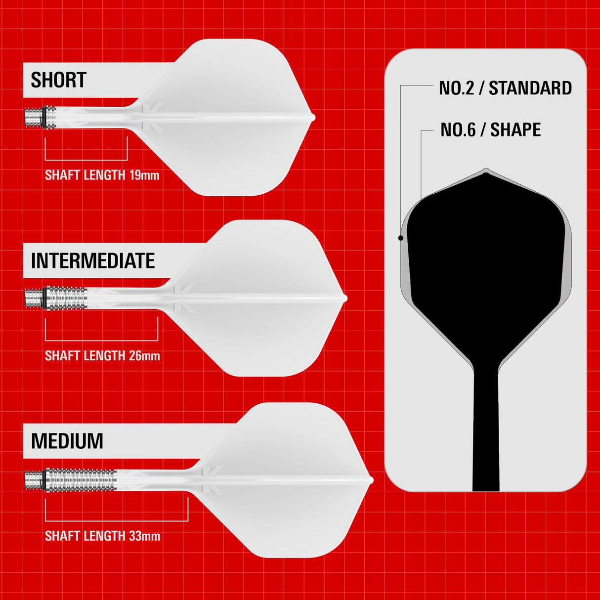 Target K-Shift Dart Flights - Standard No.2