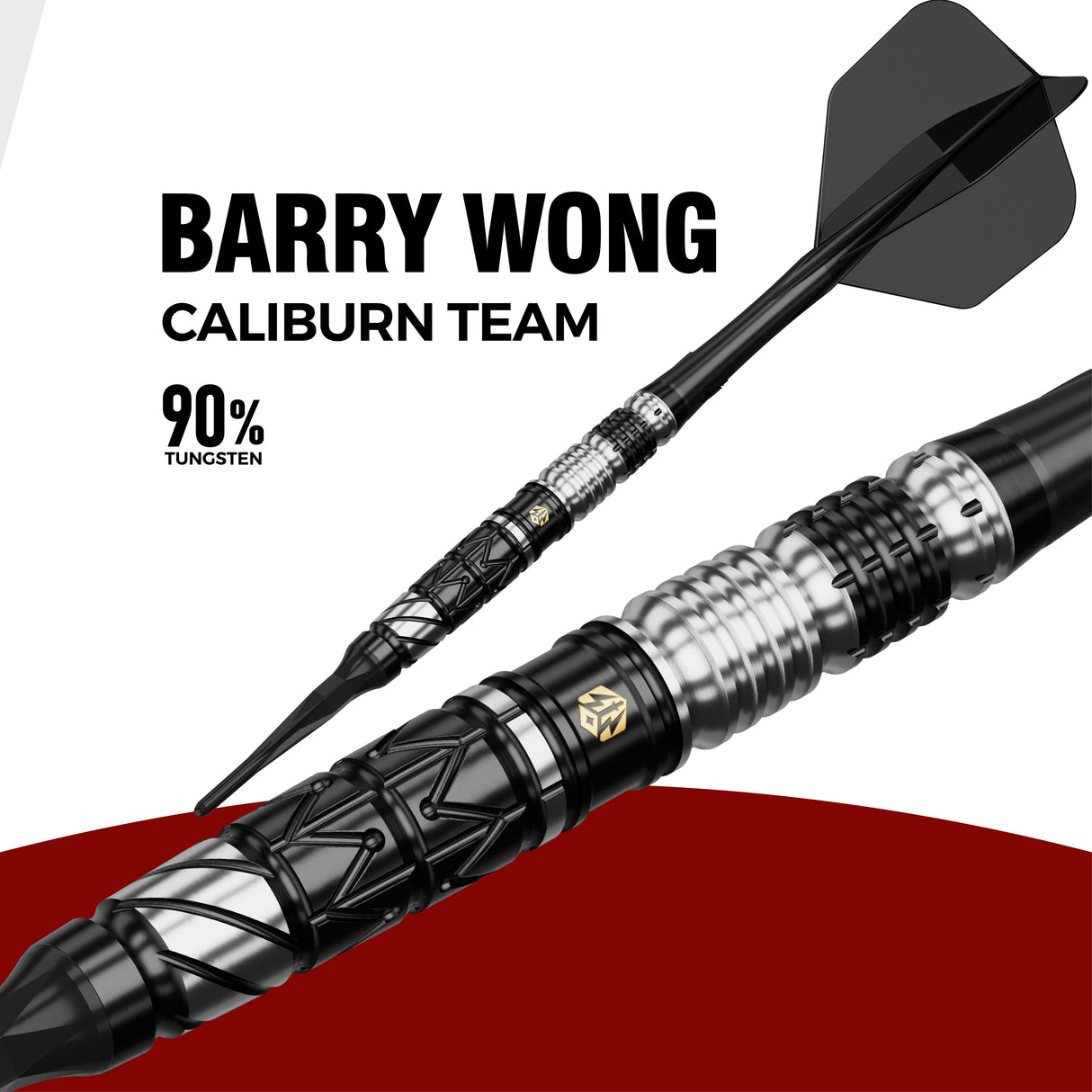 Caliburn Players Darts - Soft Tip - 90% Tungsten - Obsidian: Barry Wong