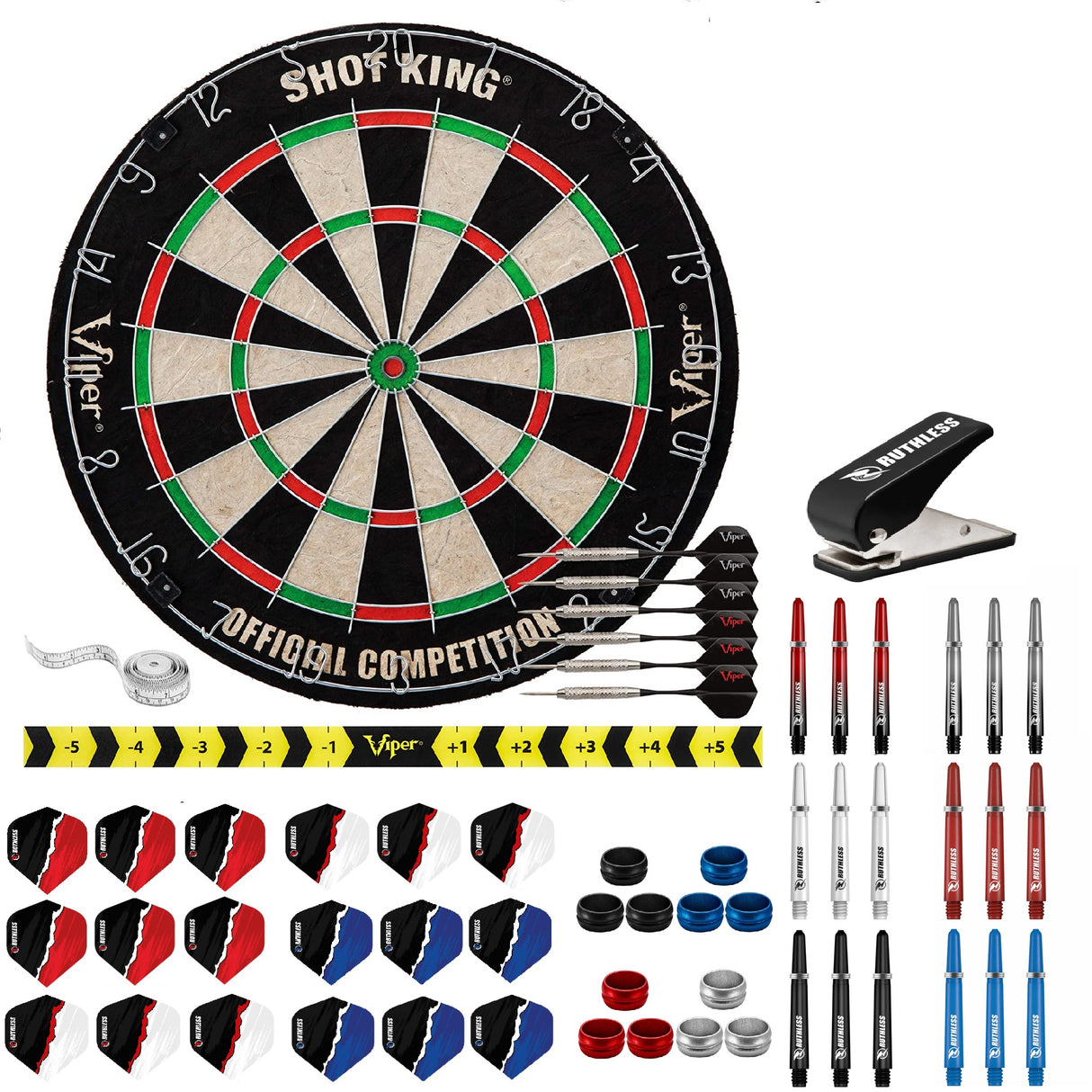 Viper Shot King Dartboard Starter Set - Dart Board, Darts & Accessories
