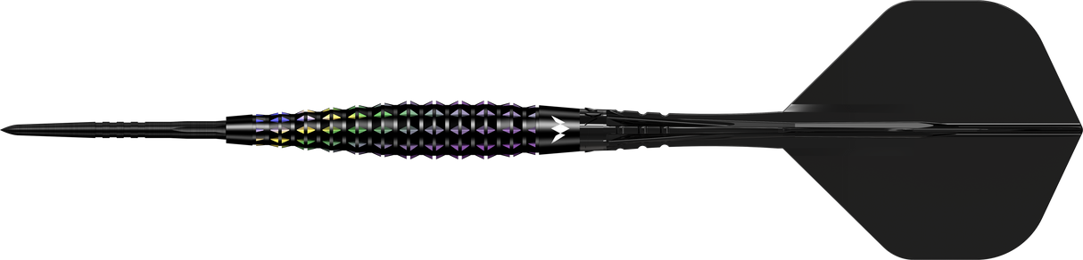 Mission Black Opal Darts - Steel Tip - 95% Tungsten - Black & Coral PVD