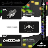 Mission Black Opal Darts - Soft Tip - 95% Tungsten - Black & Coral PVD
