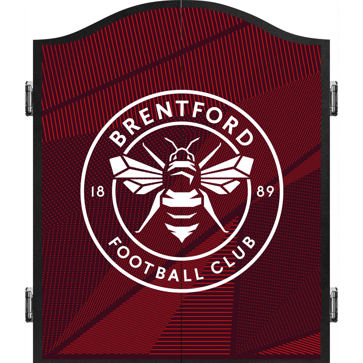 Brentford FC - Official Licensed - The Bees - Dartboard Cabinet - C2 - Dark Red - Crest