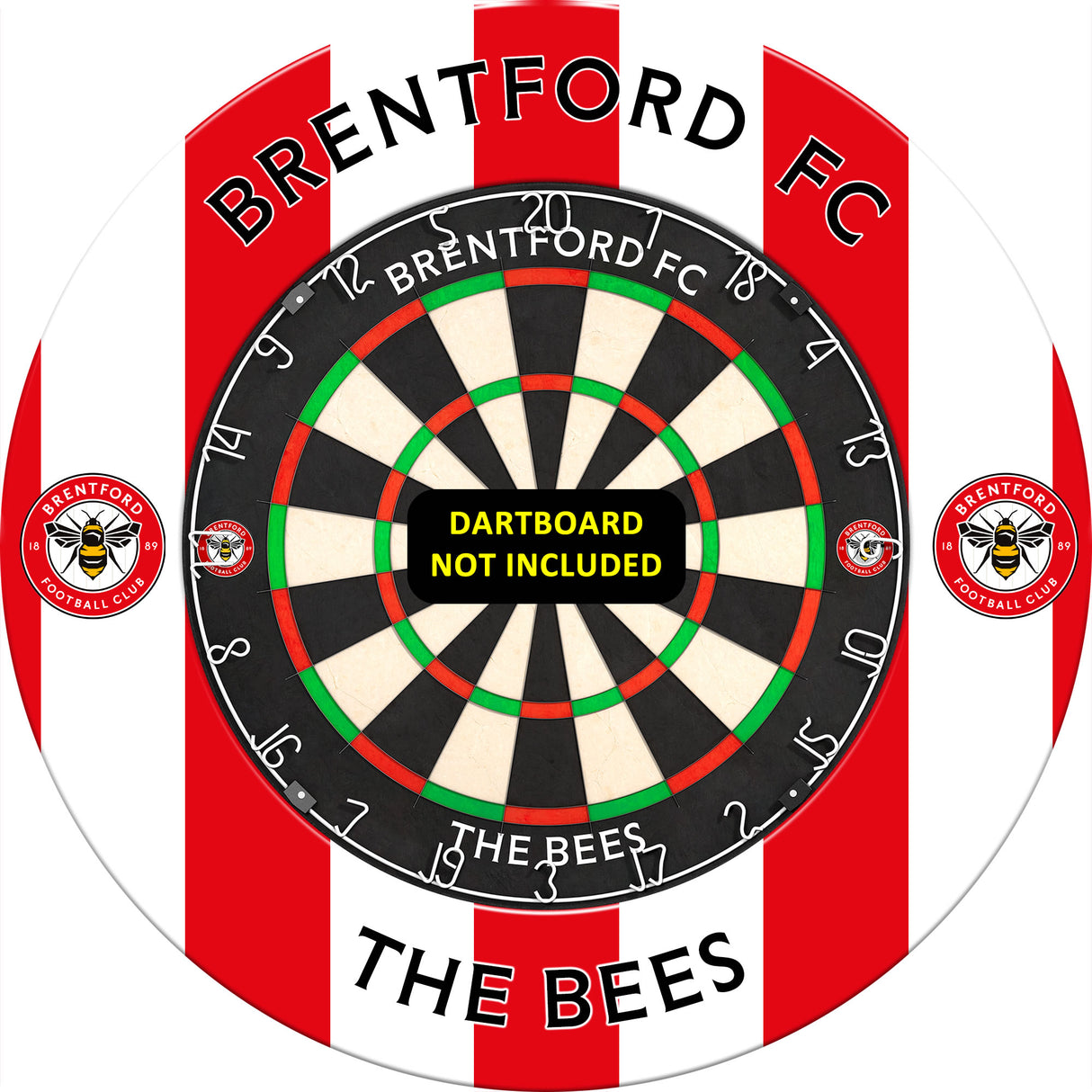 Brentford FC - Official Licensed - The Bees - Dartboard Surround - S2 - Stripes