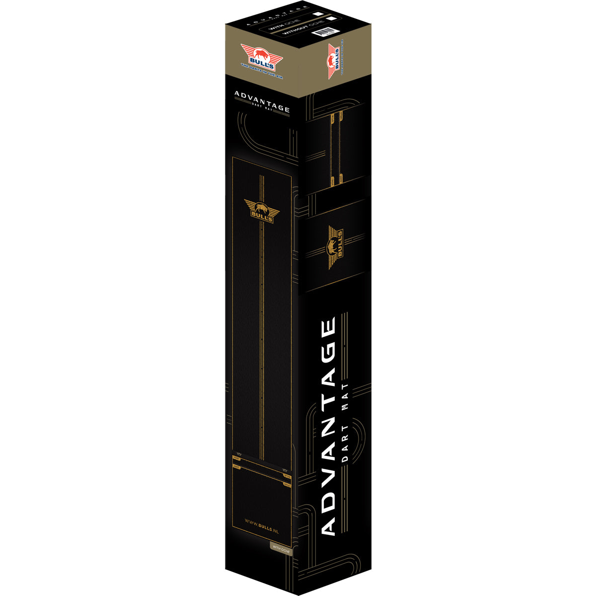 Bulls Advantage Carpet Dart Mat - Black & Gold - 300 x 85cm