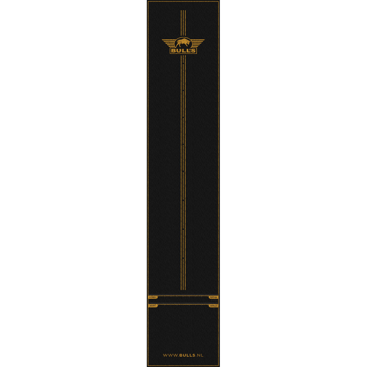 Bulls Advantage Carpet Dart Mat - Black & Gold - 300 x 85cm
