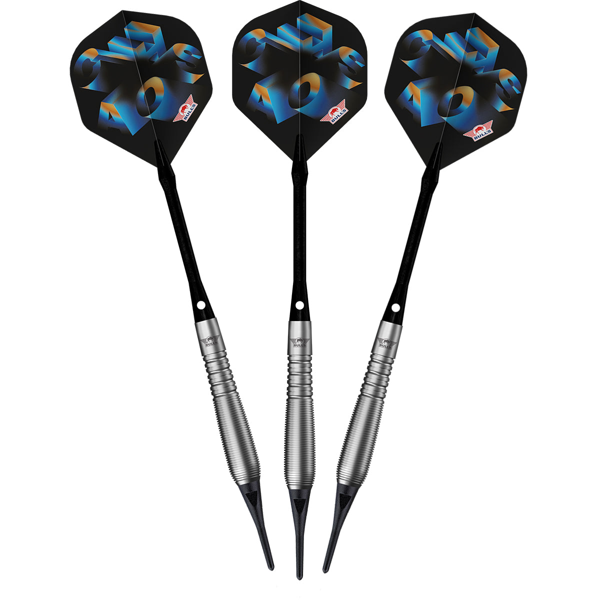 Bulls Chaos Darts - Soft Tip - 90% Tungsten - Blue