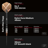 Bulls Max Hopp CP Darts - Steel Tip - 95% Tungsten