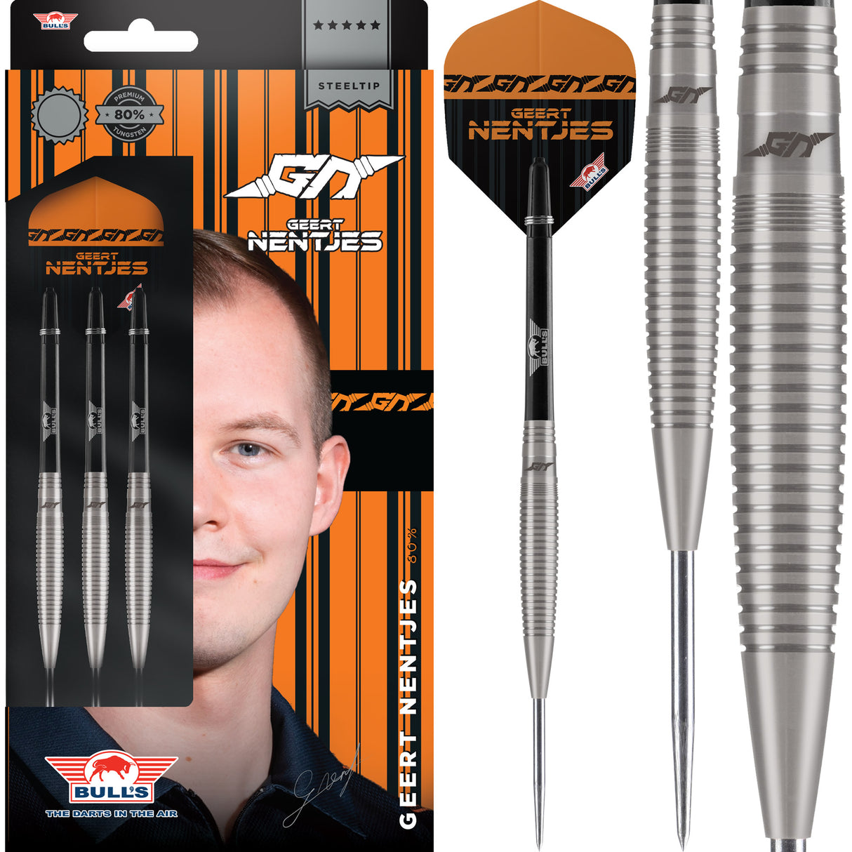 Bulls Geert Nentjes Darts - Steel Tip - 80% - Natural