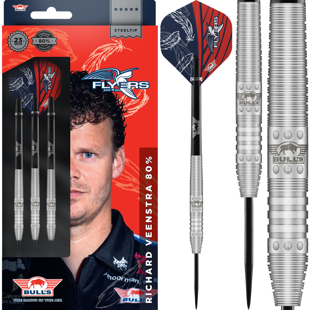 Bulls Richard Veenstra Darts - Steel Tip - 80% - Natural