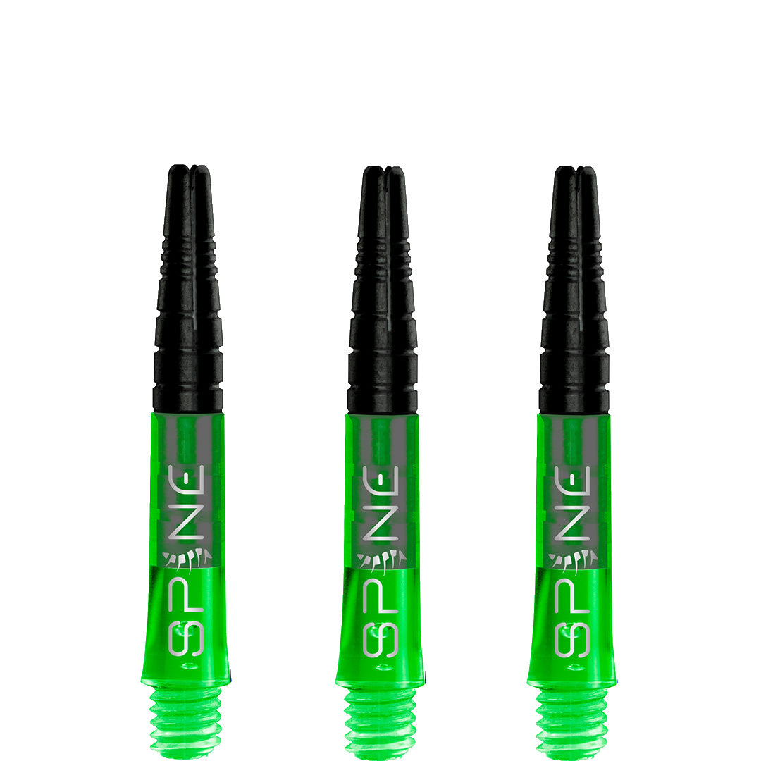 Bulls Spine Dart Shafts - Polycarbonate with Aluminium Top - Green