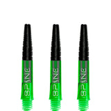 Bulls Spine Dart Shafts - Polycarbonate with Aluminium Top - Green