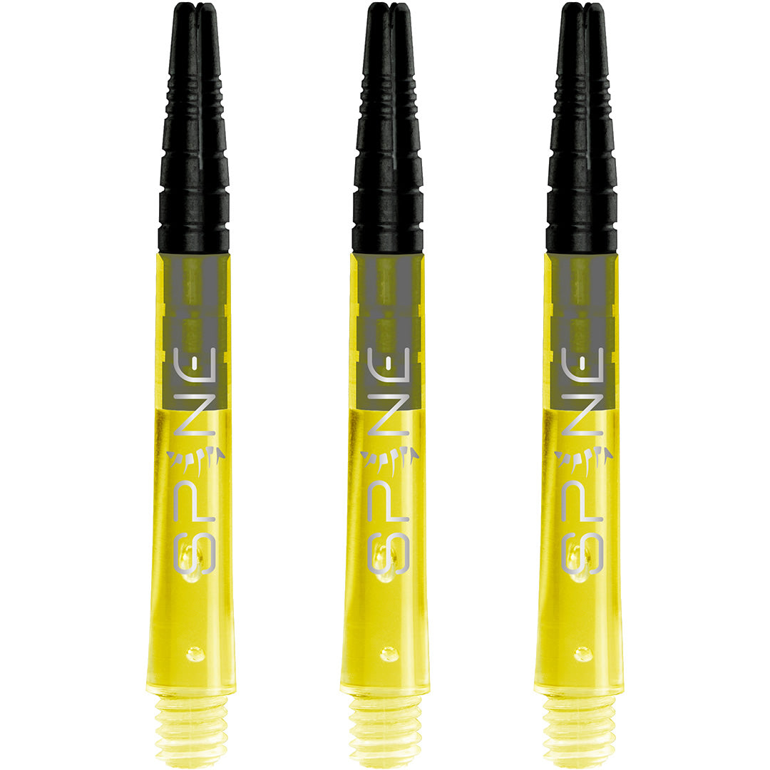 Bulls Spine Dart Shafts - Polycarbonate with Aluminium Top - Yellow