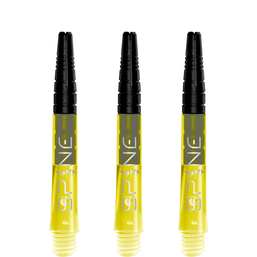 Bulls Spine Dart Shafts - Polycarbonate with Aluminium Top - Yellow