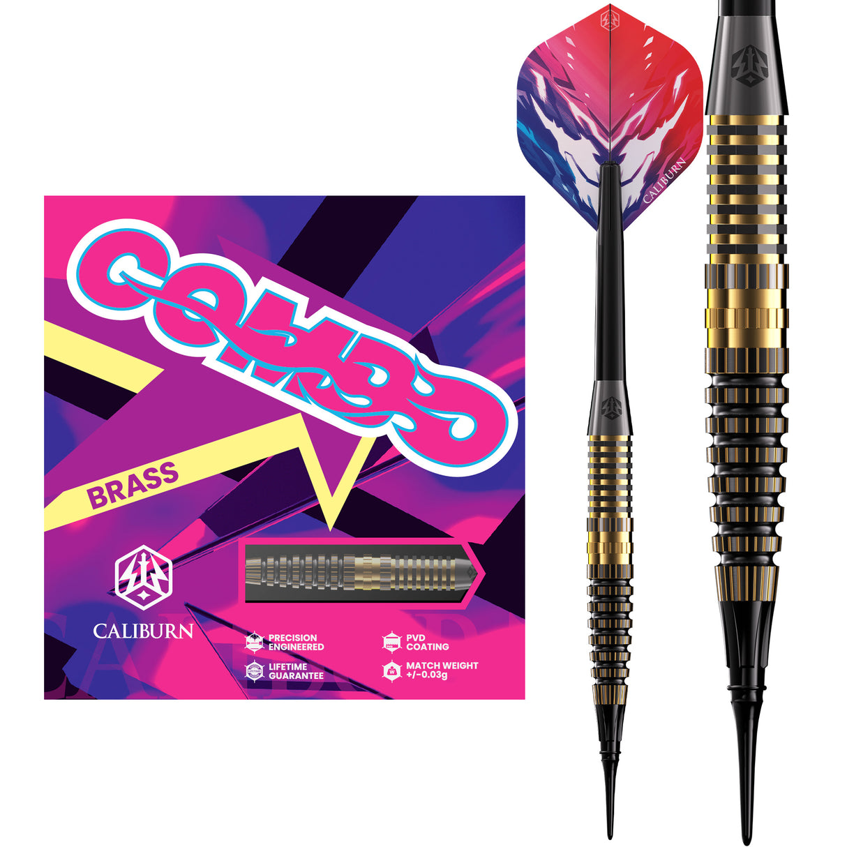 Caliburn Combo Darts - Soft Tip - Brass - C3 - 20g