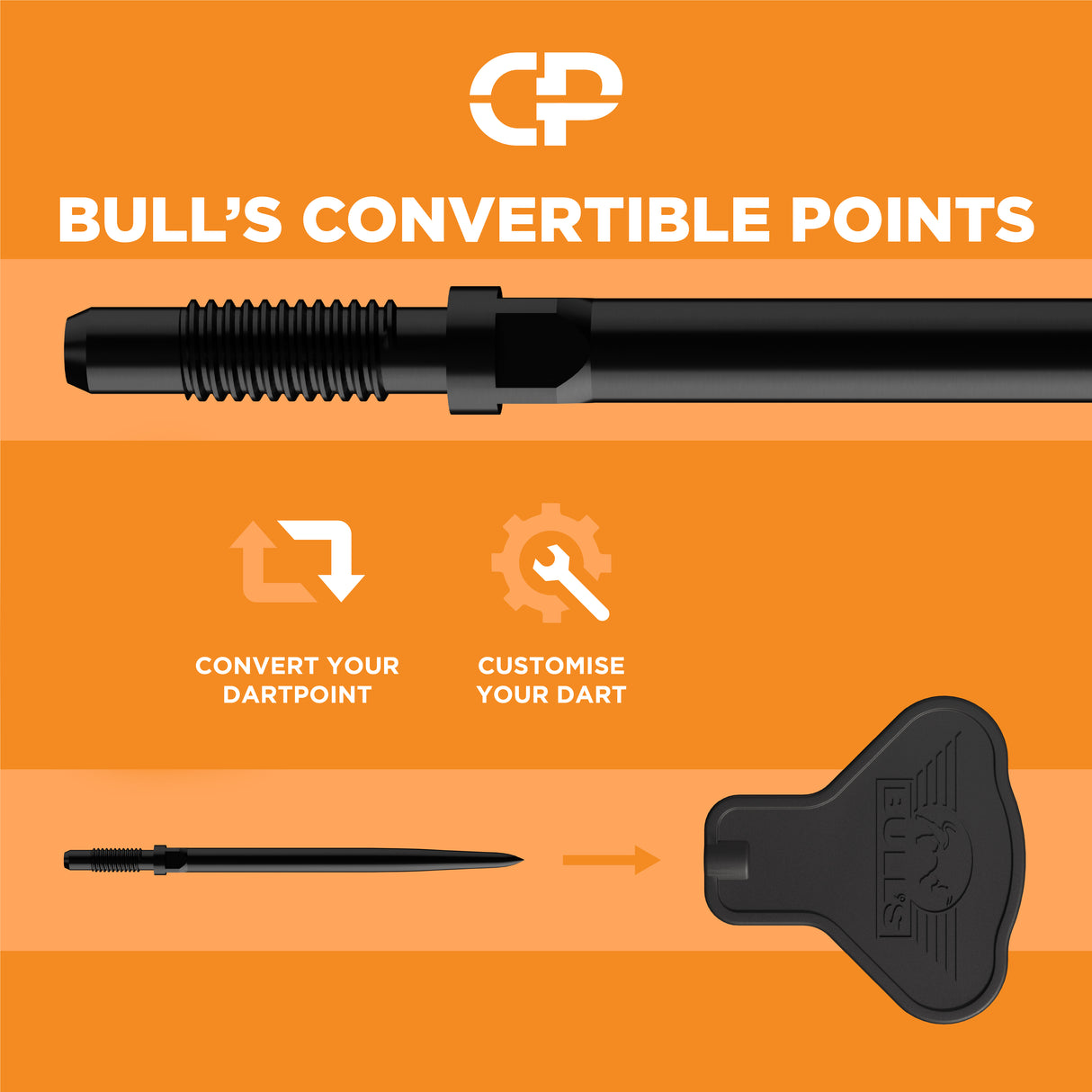 Bulls Max Hopp CP Darts - Steel Tip - 95% Tungsten