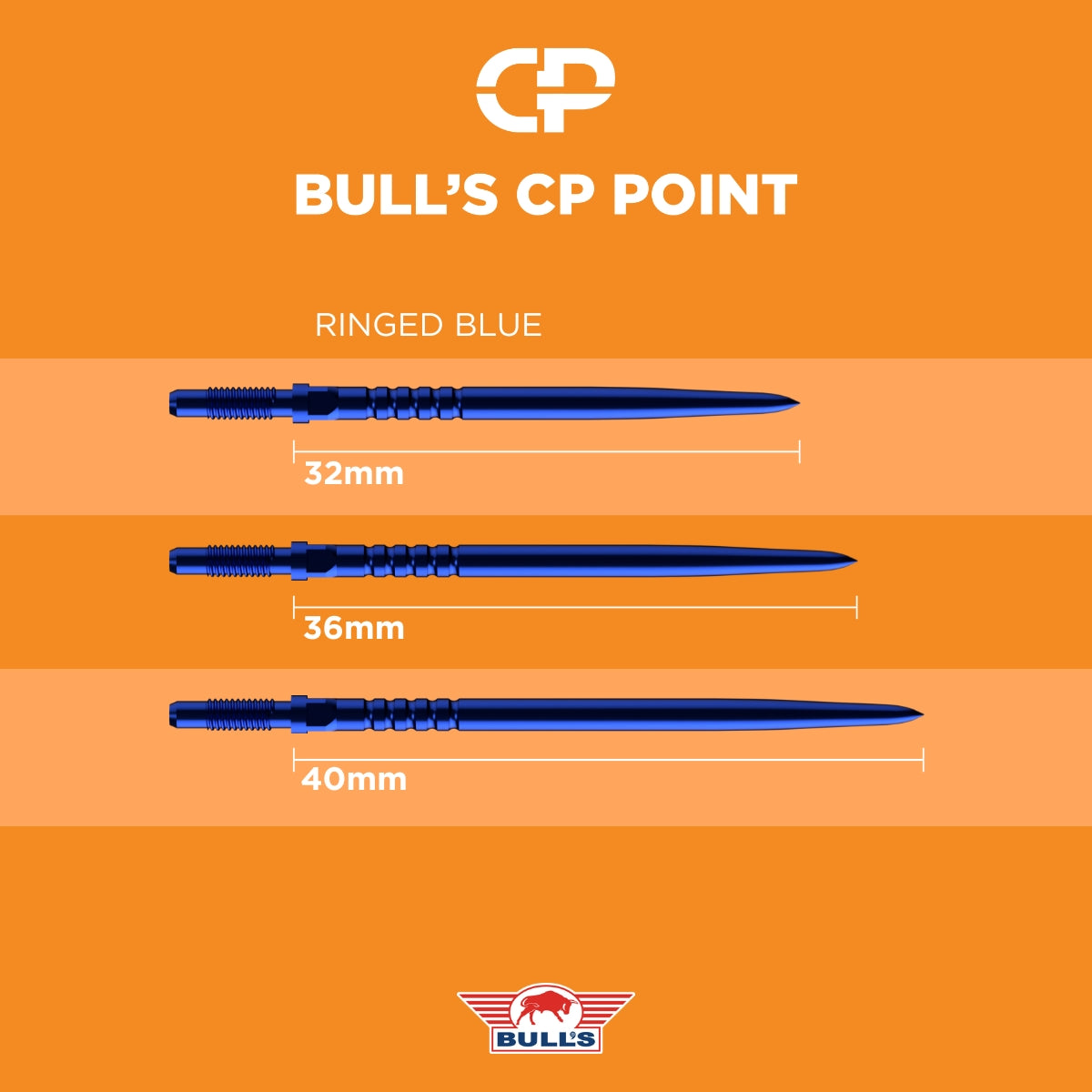 Bulls CP Dart Points - Steel Tip - Ringed