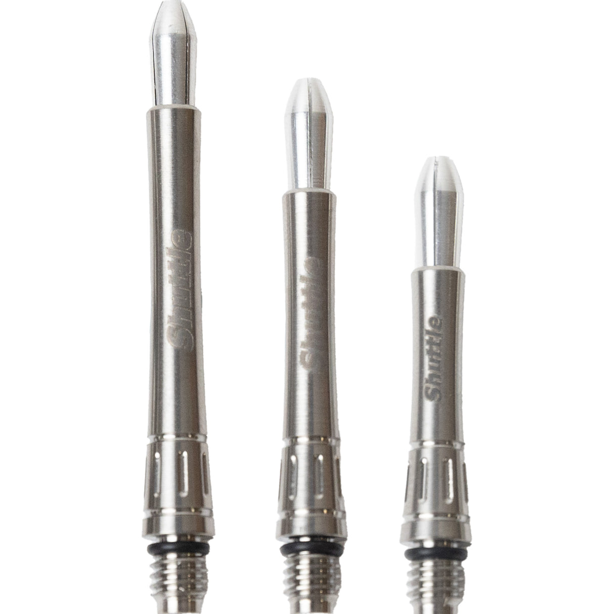Caliburn Shuttle Titanium Dart Shafts - Metal Dart Stems - Silver