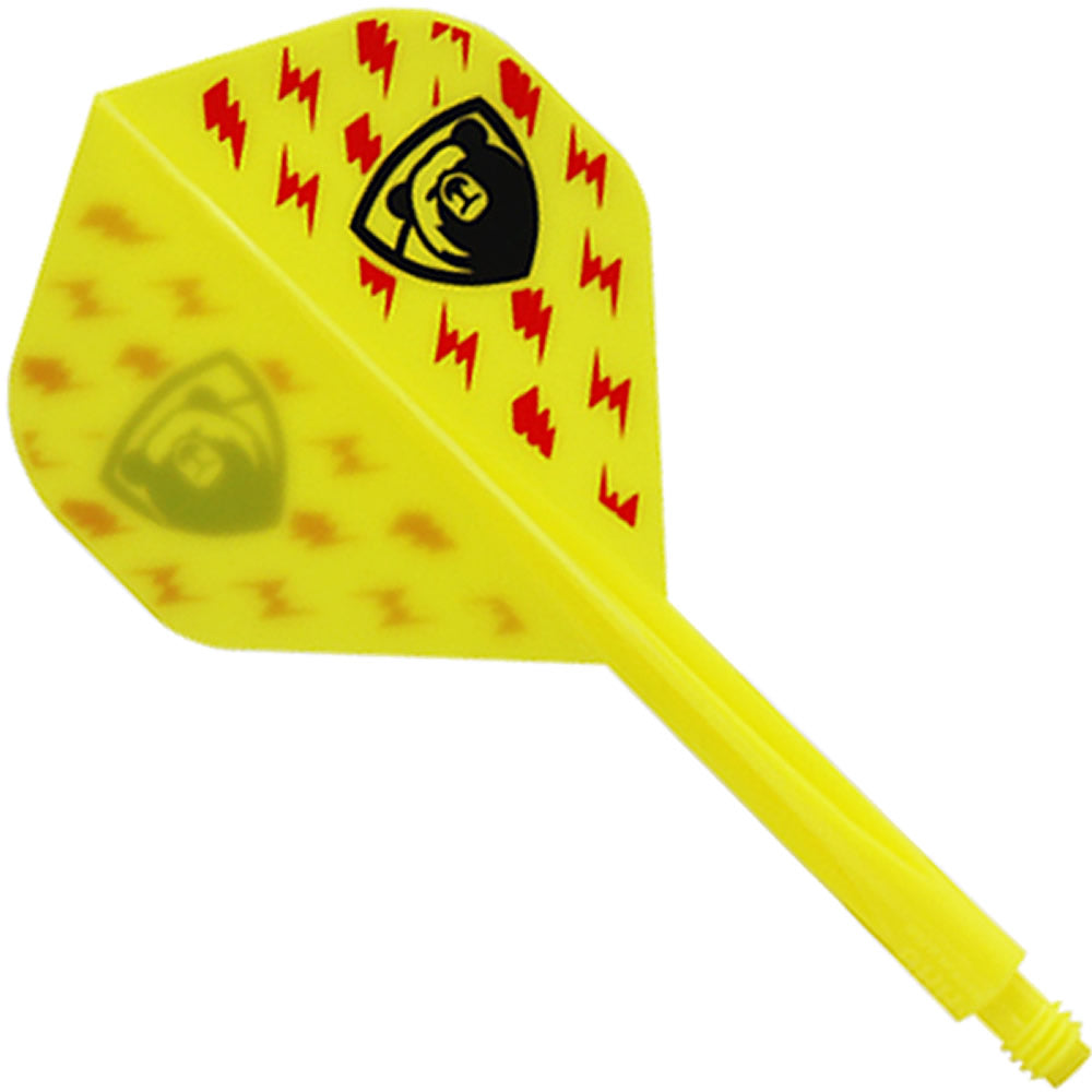 *Condor AXE Player Series Dart Flights - Miyu Miyawaki - Thunderbolt Bear - Standard - Yellow