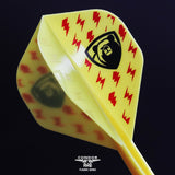 *Condor AXE Player Series Dart Flights - Miyu Miyawaki - Thunderbolt Bear - Standard - Yellow