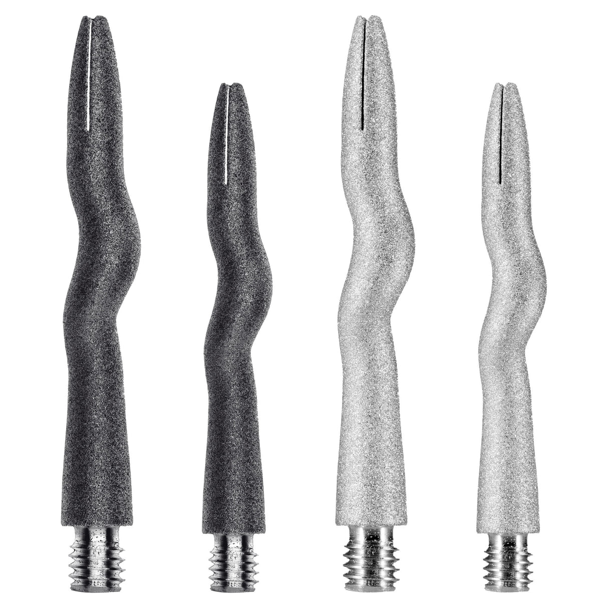 Caliburn Curly Dart Shafts - Aluminium - Sandblasted