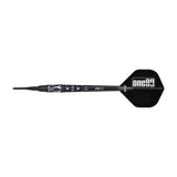 One80 Noriyuki Nakamura Darts - Soft Tip - 90% Tungsten - V4 - Black