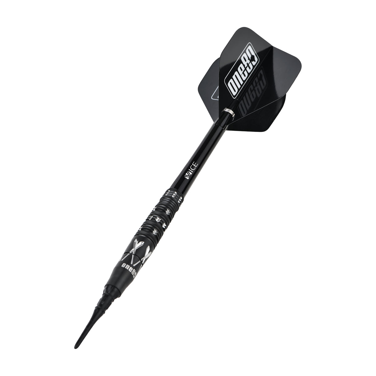 One80 Noriyuki Nakamura Darts - Soft Tip - 90% Tungsten - V4 - Black