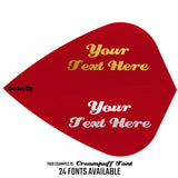 Personalised Flights - Extra Strong - Hot Foil - 5 Sets - Kite - Red