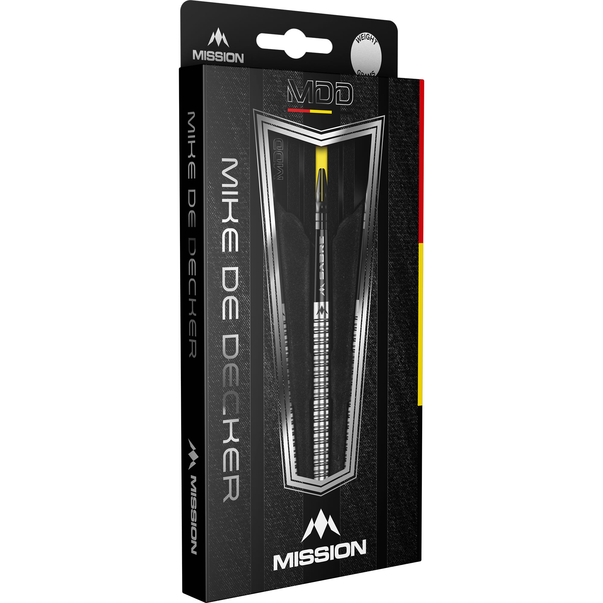 ダーツ MISSION Mike De Decker Silver 2BA 20g Mission Mike De Decker Darts - Steel Tip - 95% Tungsten - Silver