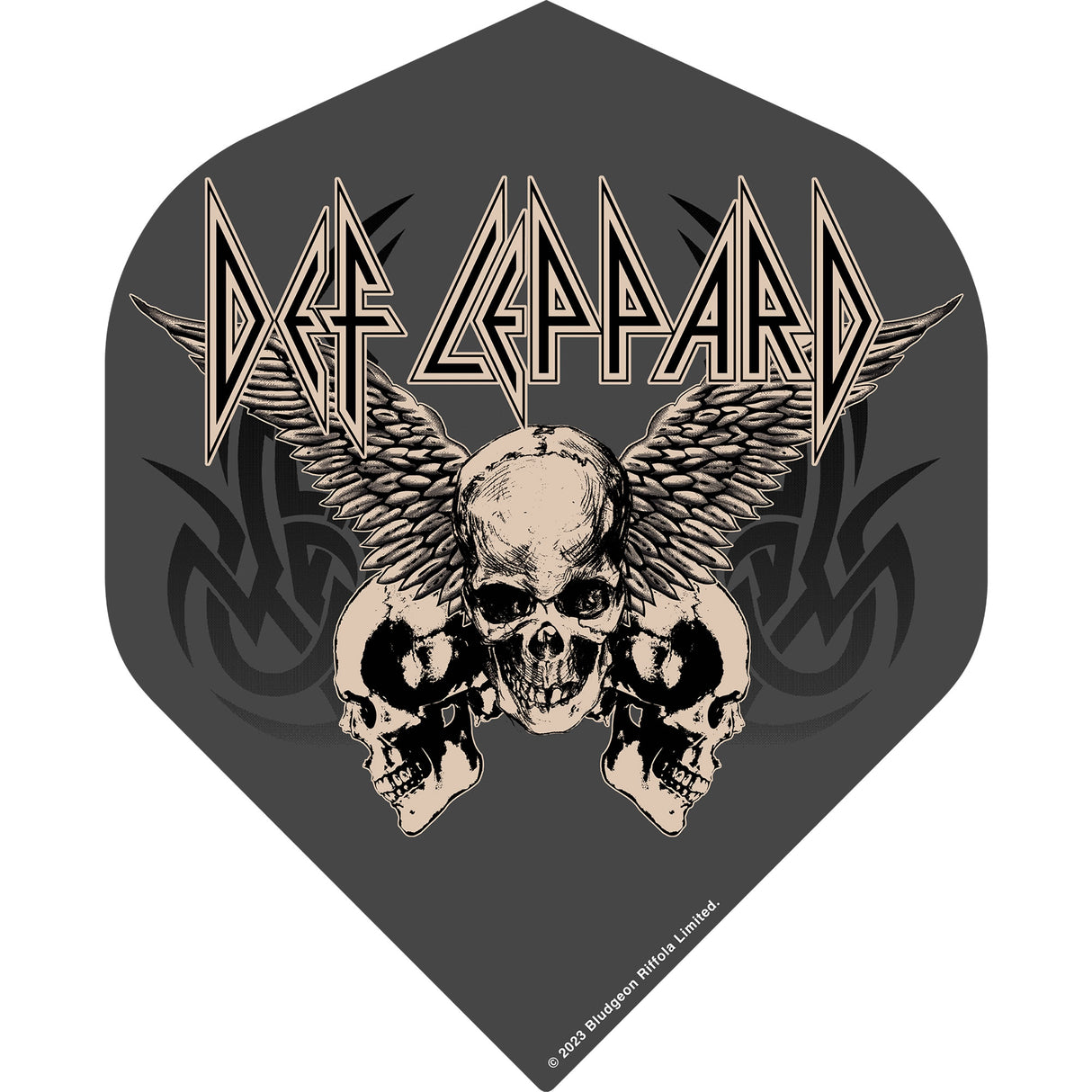 Def Leppard Dart Flights - Official Licensed - 100 Micron - No2 - Std - F1 - Skulls with Wings