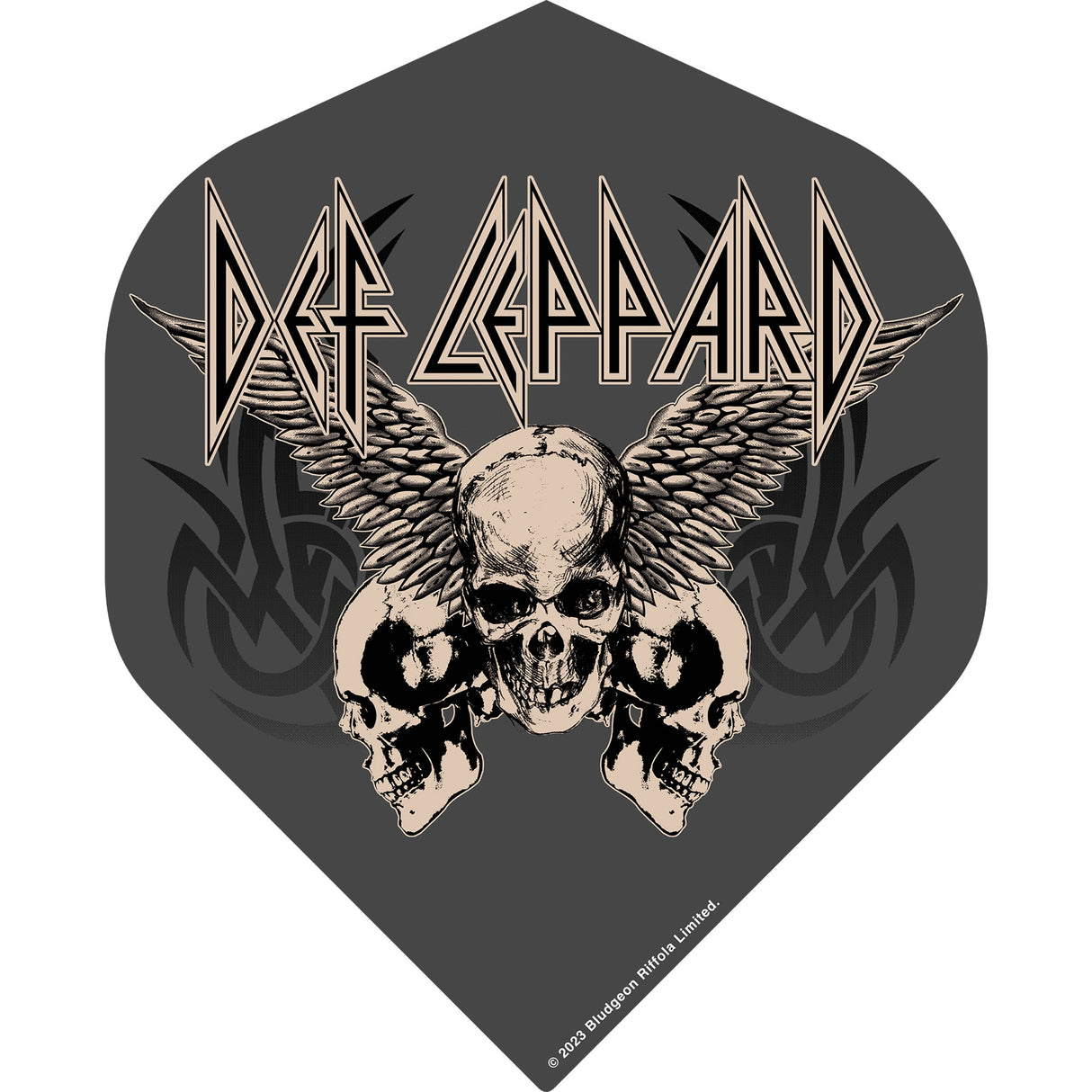 *Def Leppard Dart Flights - Official Licensed - 100 Micron - No2 - Std - F1 - Skulls with Wings