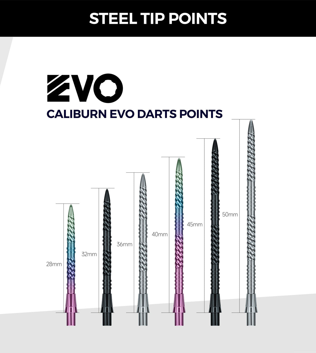 Caliburn EVO Dart Points - Helix Groove