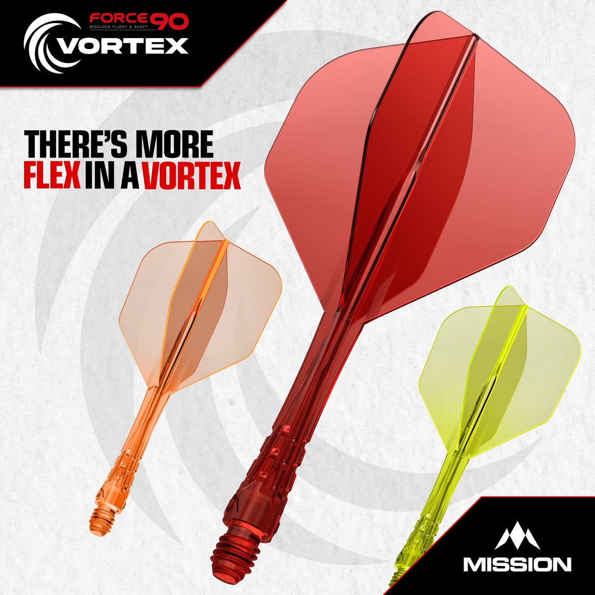 Mission Force 90 Vortex - Moulded Flight & Shaft - Standard No6