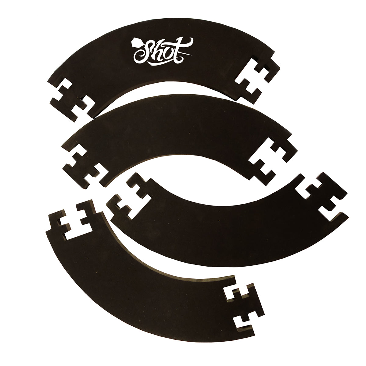 Shot EVA Dartboard Surround - 4-pieces - Black