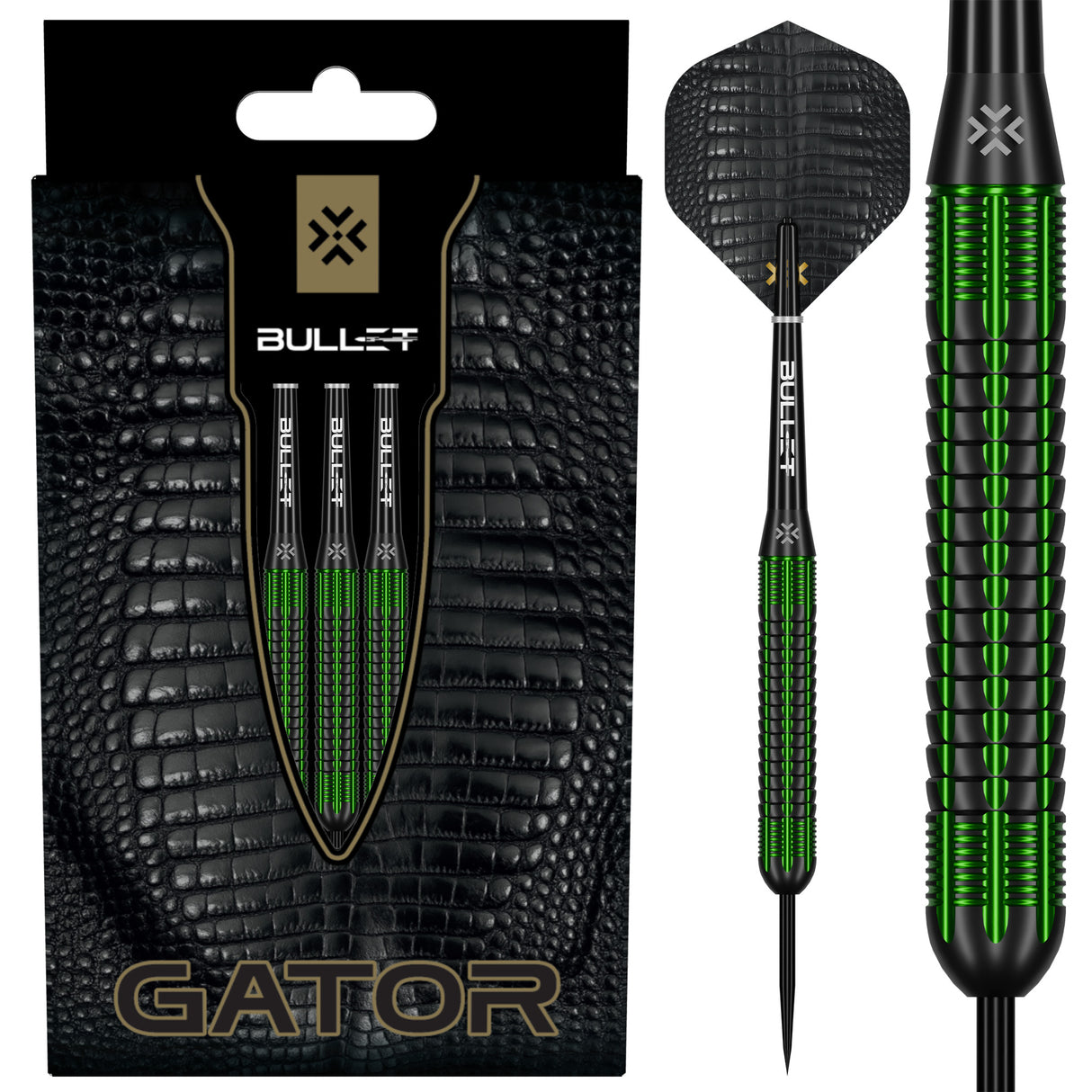 Bullet Gator Darts - Steel Tip - Brass