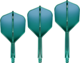 Goat A1R Dart Flights - Moulded Flight & Shaft System - Standard No6 - Green