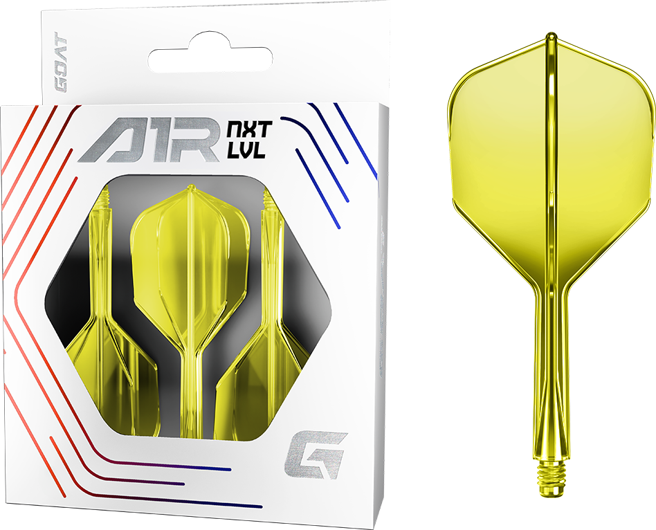 Goat A1R Dart Flights - Moulded Flight & Shaft System - Standard No6 - Yellow