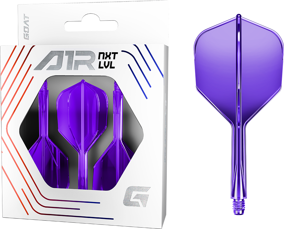 Goat A1R Dart Flights - Moulded Flight & Shaft System - Standard No6 - Purple