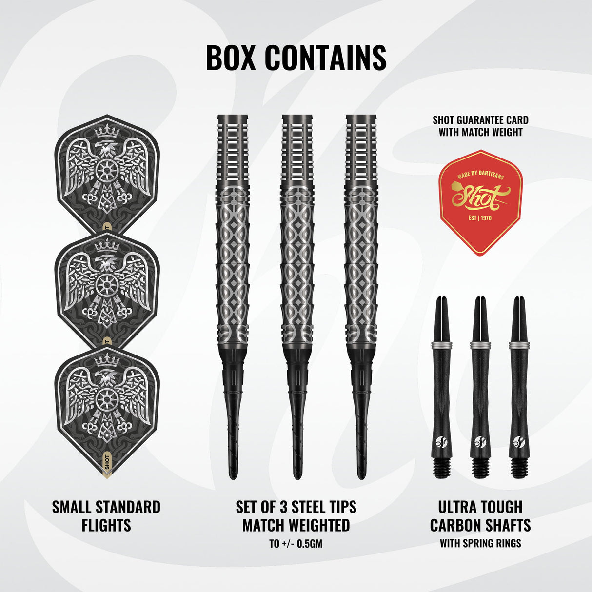 Shot Goths Darts -Soft Tip - 90% Tungsten - Wulfaz