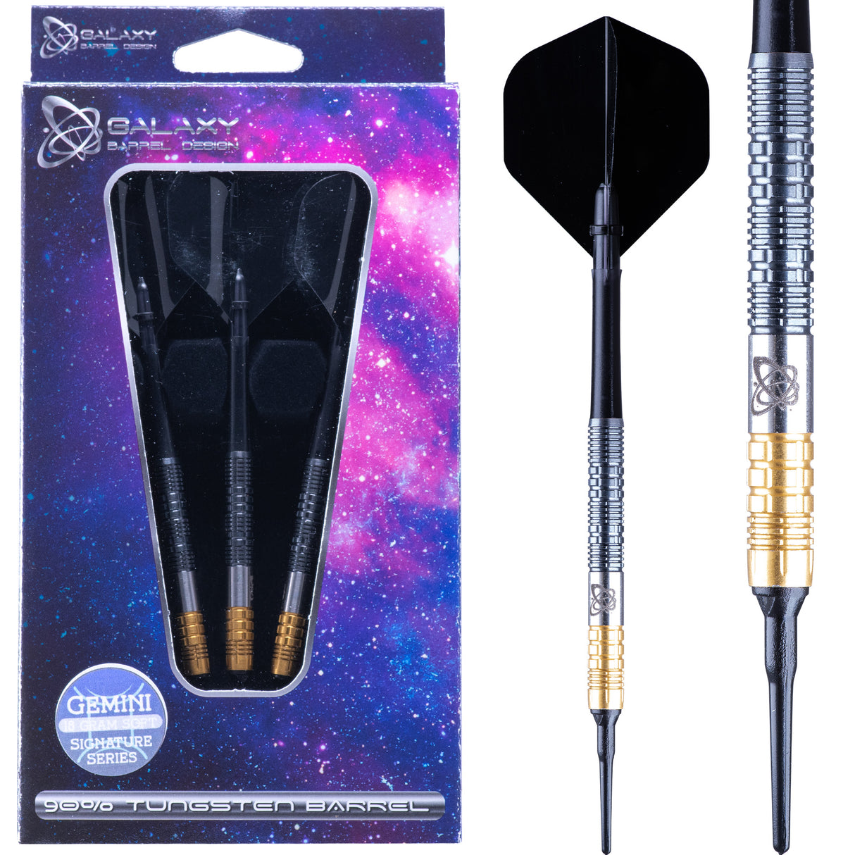 *Galaxy Gemini Darts - Soft Tip - 90% Tungsten - 18g