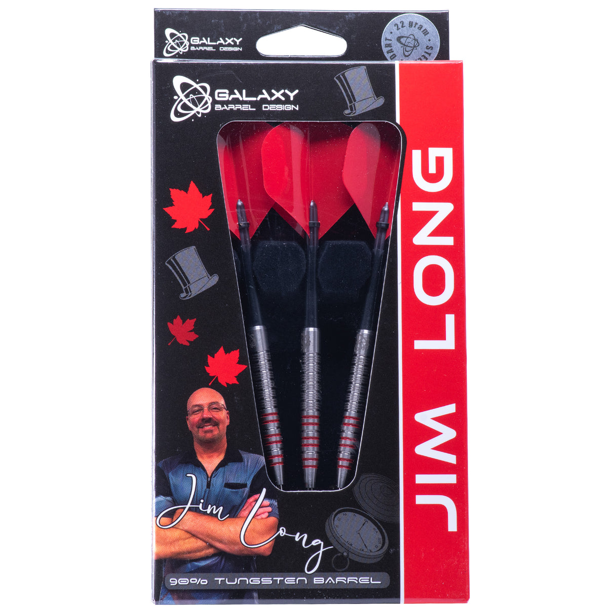 *Galaxy Jim Long Darts - Steel Tip - 90% Tungsten - The Gentleman - 22g