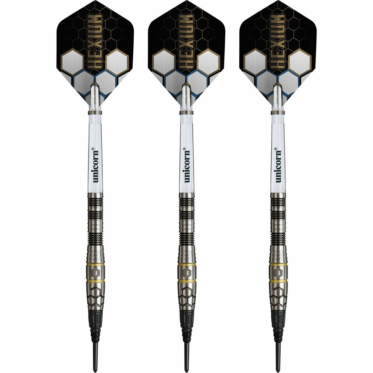 Unicorn Hexium Darts - Soft Tip - 90% Tungsten - Style 1